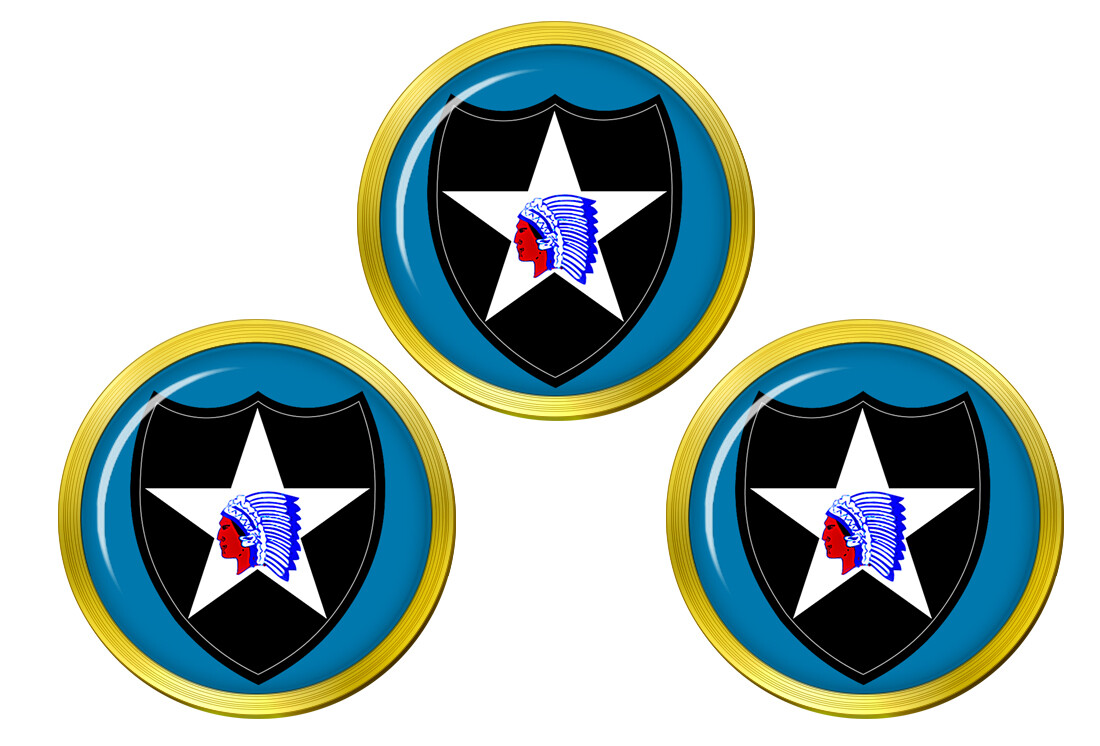 2nd Infantry Division US Army Gold Ball Markers