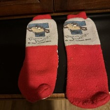 VINTAGE 1997 LOONEY TUNES TASMANIAN DEVIL SLIPPER SOCKS 1 SIZE FITS