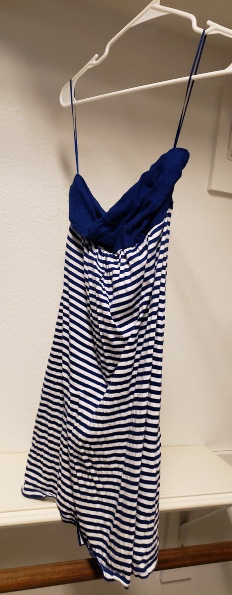 express blue and white striped dress Summer Breeze in a Blue Striped Dress