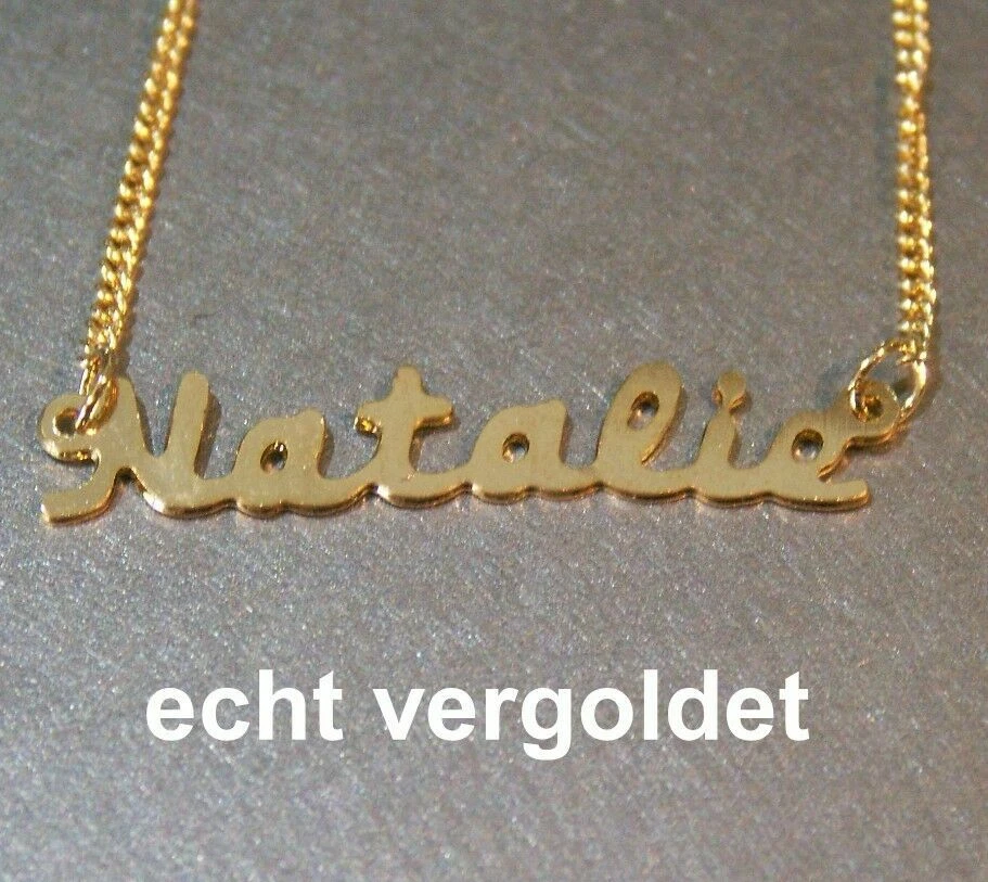 Classy Necklace Natalie Chain Real Gold Plated Name Necklace New