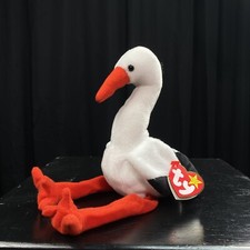 1998 Ty Original Beanie Baby "Stilts" the Stork retired DOB June 16, 1998
