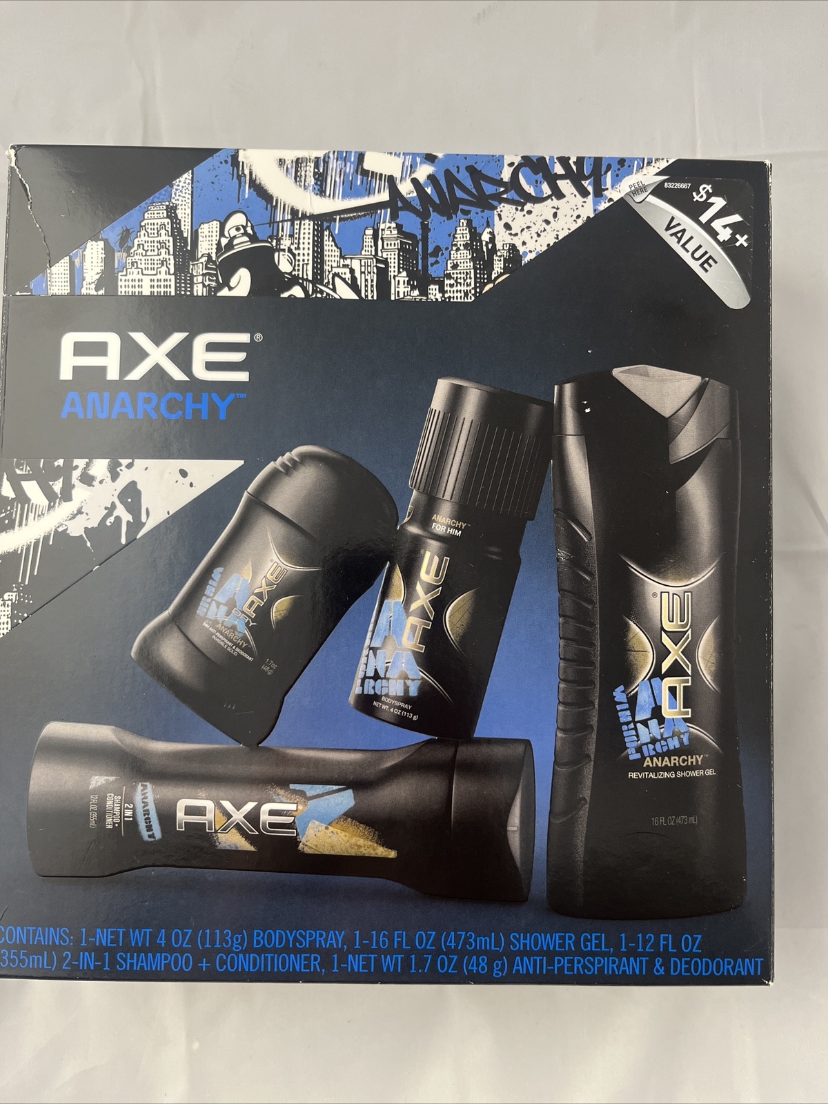 AXE Anarchy Gift Set Men Body Spray, Antiperspirant, Wash, Shampoo