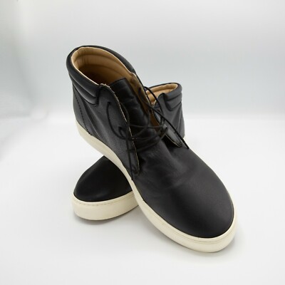 Nisolo Everyday Mid Top Black Leather Sneaker Size 9.5 Cortez Vibram Chukka NISOLO CORTEZ MID TOP SNEAKERS MEN main image 3