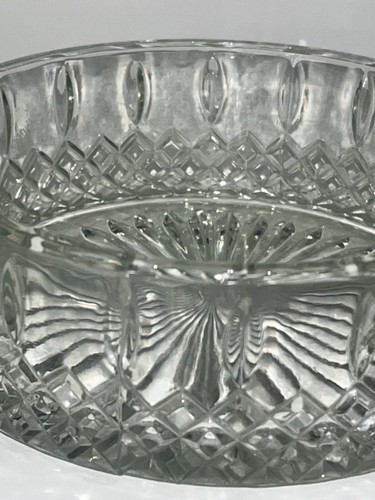 Plato de caramelo vintage de vidrio transparente Indiana con patrón de corte de diamante con tapa - Imagen 3 de 11