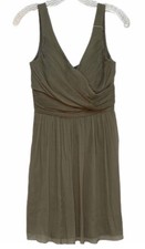J.CREW Gray Silk "Weddings  Parties" Sleeveless Fit-N-Flare Dress NWT Size 4P