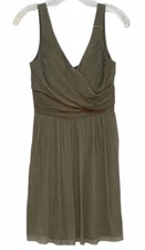 J.CREW Gray Silk "Weddings + Parties" Sleeveless Fit-N-Flare Dress NWT Size 4P