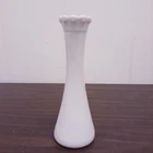 Vintage Randall Milk Glass Ribbed Glass Bud Vase Ruffled Rim free shipping