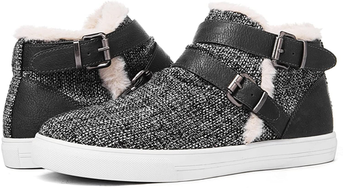 fuzzy sneaker boots