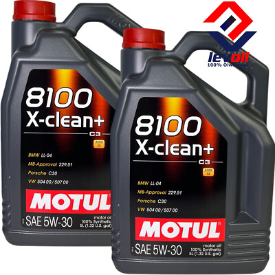 2x5 Liter Motul 8100 X-clean+ 5W-30 Motoröl 5W30 C3 VW 504 00 / 507 00 BMW LL-04