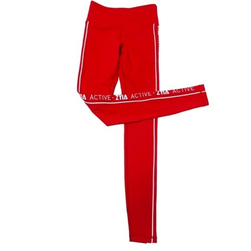 ZYIA RED ACTIVE LNT LOGO HI-RISE LEGGINGS SIZE 2 - 第 1/9 張圖片