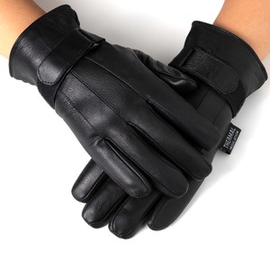 Alpine Swiss Mens Gloves Dressy Genuine Leather Warm Thermal Lined Wrist Strap - Click1Get2 Offers