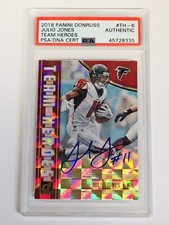 2018 Donruss Team Heroes Julio Jones Signed Auto Card PSA DNA Slabbed Atlanta