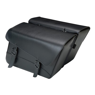 Willie & Max 59589-00 Universal Black Jack Large Slant Saddlebag Set - Black