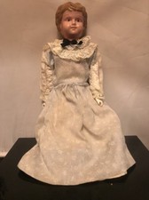 Antique Civil War Era China Head Doll with Leather Body AS. IS Need TLC
