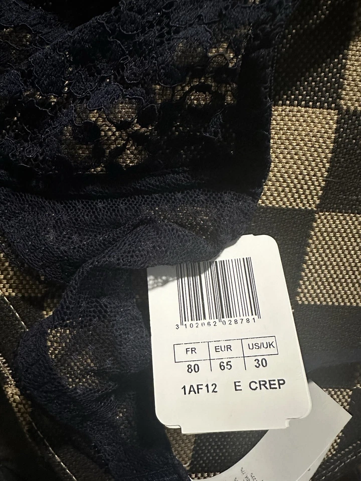 AUBADE ILLUSION FAUVE SUJETADOR TRIANGULAR CON AROS CREP Azul 30 E Nuevo con Etiquetas Foto 3 de 4