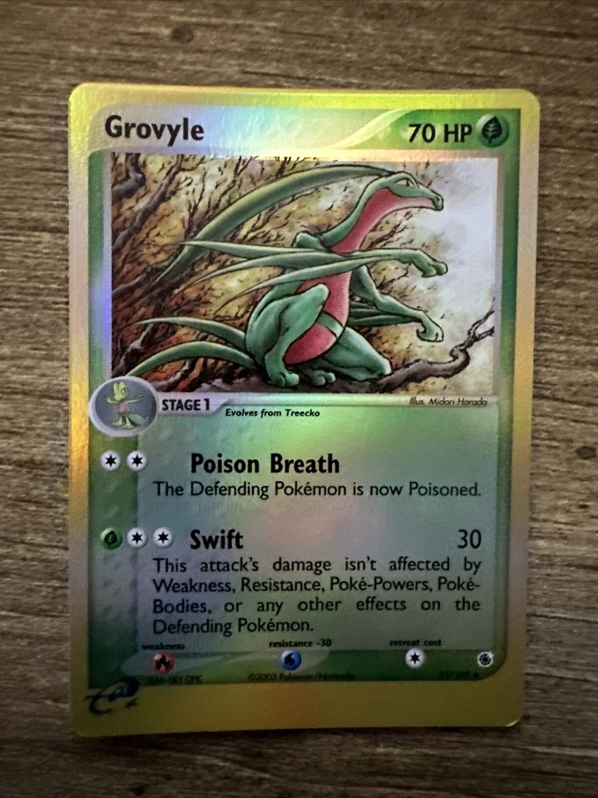 Grovyle 31/109 Reverse Holo - EX Ruby and Sapphire Pokemon Card - LP
