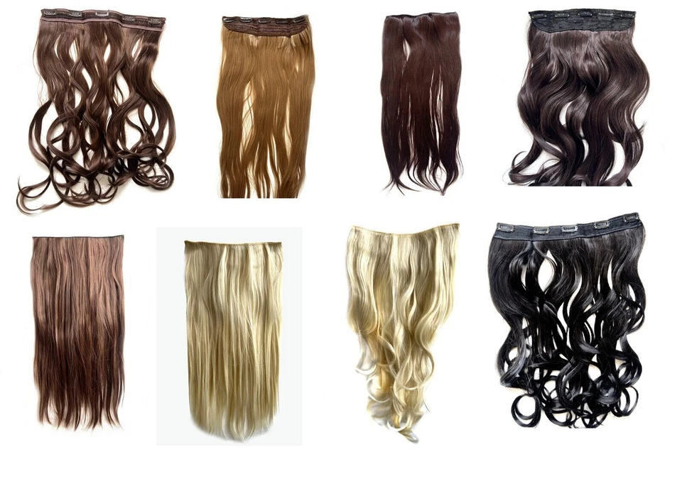 Premium Clip Hair Extensions Full Head Long as Human Forever Young UK