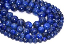 Lapis Lazuli Smooth Round Beads 6mm 8mm 10mm 12mm 15.5" Strand