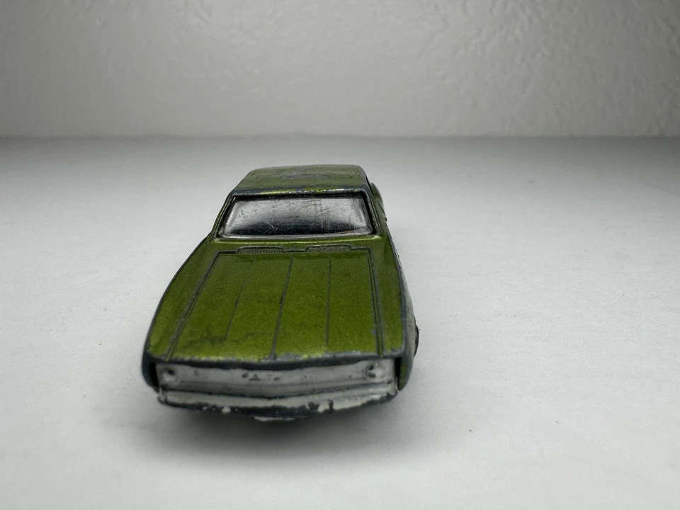 Vintage Playart Green Chevrolet Camaro SS Car - Classic Collectible White Base - Image 2 of 4