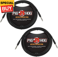 PTRS10 High Performance 1/4" TRS Instrument Cable, 10 Feet 2-Pack 