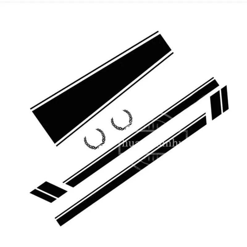 PARA Nissan 370Z Nismo Capó Carreras Rayas Gráfico Capó Coche Pegatina Calcomanía Lateral Foto 4 de 4