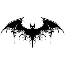 Black Metal Bat Halloween Wall Decoration Indoor Outdoor Wall Art Majestic Bat