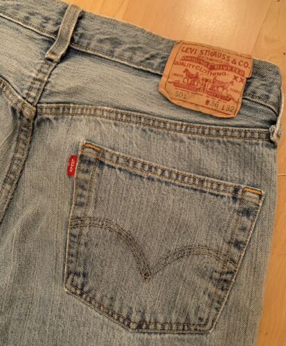 Levis 501 Jeans Vintage 36x32 Straight Button Fly… - image 1