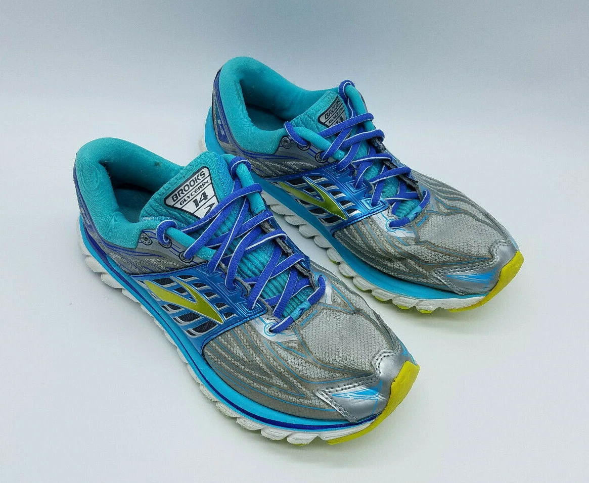 Brooks Glycerin 14 Women s Size 9 B Medium Running Shoes Gray Blue eBay