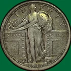 1917 Type 2 Standing Liberty Quarter Extremely Fine XF Coin #40273