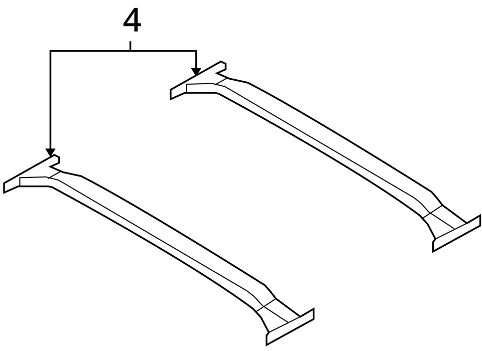 Juego de barras transversales de barra transversal para portaequipajes de techo Hyundai Santa Fe 2007-2012 OEM Foto 4 de 4