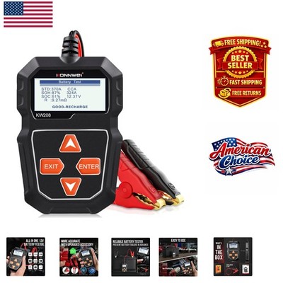 Precision 12V Car Battery Tester with Digital Display - Reliable Analyzer Tool