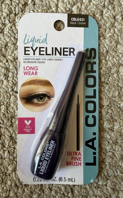 L.A. Colors All Day Wear Fine-Tip Liquid Eyeliner CBLE431 BLACK/BROWN Sealed