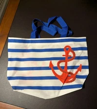New Blue & White Anchor Reusable Shopping Tote Bag