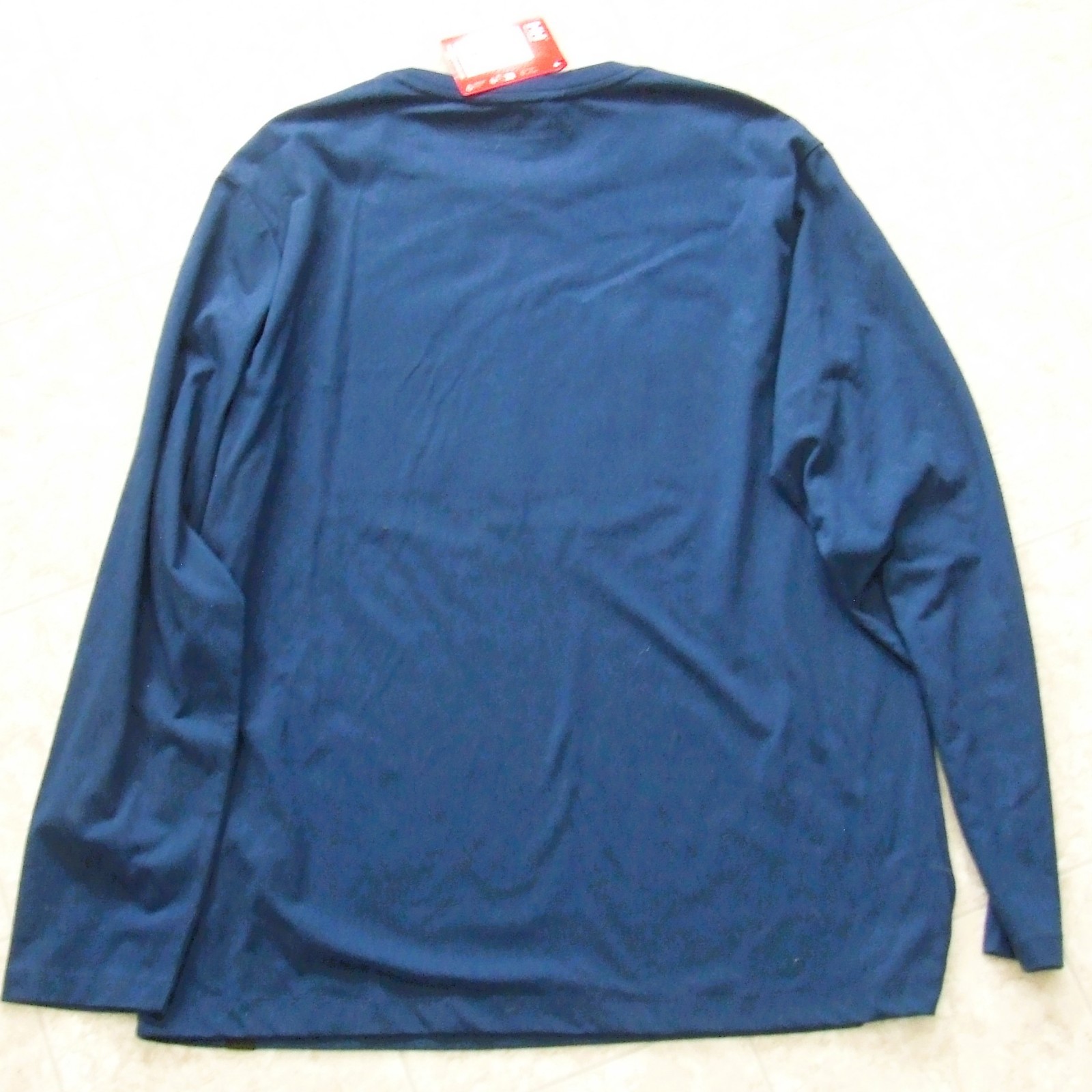 Helly Hansen Men's Long Sleeve Crew T-Shirt Navy Blue HH Logo Embossed XL NEW