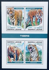 SELLOS DE TIGRES DE SIERRA LEONA 2018 MNH ANIMALES SALVAJES GATO MONTÉS BENGALA TIGRE VIDA SILVESTRE 6