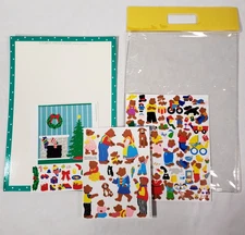 Vintage Mrs Grossmans Stickers Teddy Bears Family Christmas Set 1999 Travel Pack