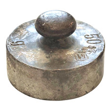 ⚖️ Antico Peso Bilancia 50g Ottone Punzonato Vintage Farmacia Laboratorio Collez