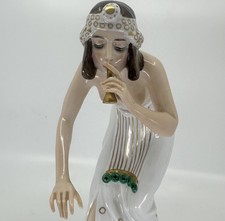 FINE ANTIQUE ART DECO ROSENTHAL HAND PAINTED PORCELAIN SNAKE CHARMER FIGURINE