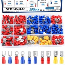 22-10AWG Wire Crimp Connectors 2.8mm/4.8mm/6.3mm Male and Female Size: 150Pcs