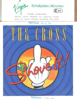 7'' Cross (Queen)   Shove It / Rough Justice / PROMO INSERT / Germany 1988