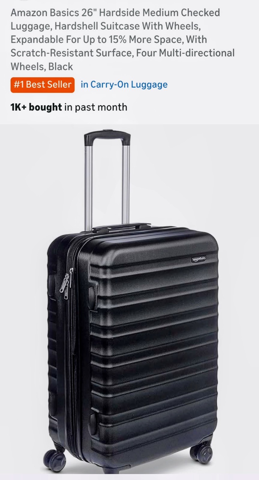With Built-in Tsa Lock Blk