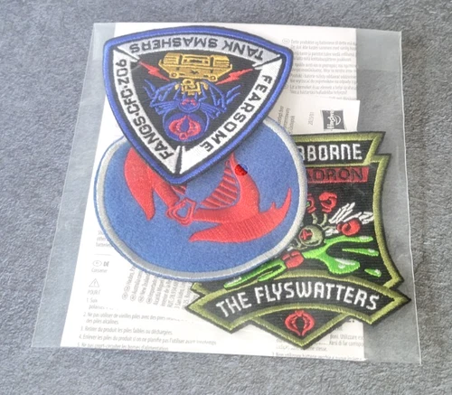 Gi Joe Classified COBRA RATTLER PATCHES Only Set of 3 Haslab Brand New Sealed