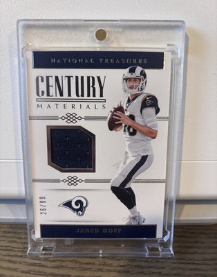 Panini 2017 National Treasures Century Materials Jared Goff Rams #72 /99 MEM