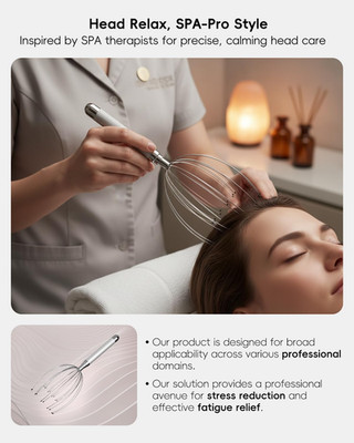 Head Massager Scalp, Electric Scalp Massager with 20 Metal Fingers   Head Scr...