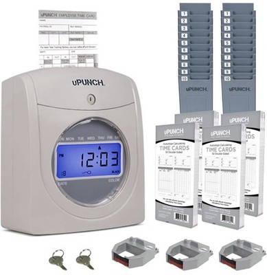 uPunch HN4500 Series HN4500 MPN Calculating Time Clock Bundle Kit