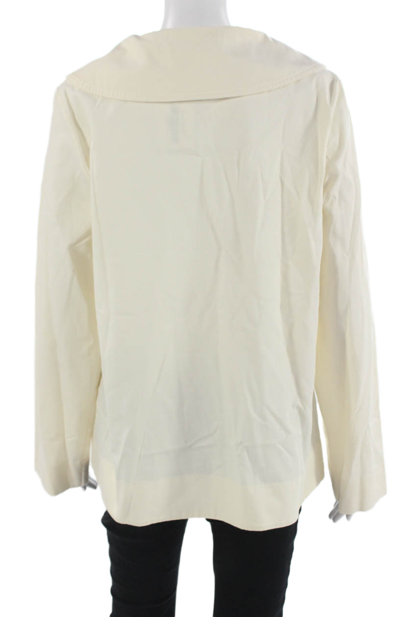 COS Womens Basic Cotton Collared Long Sleeve Blou… - image 3