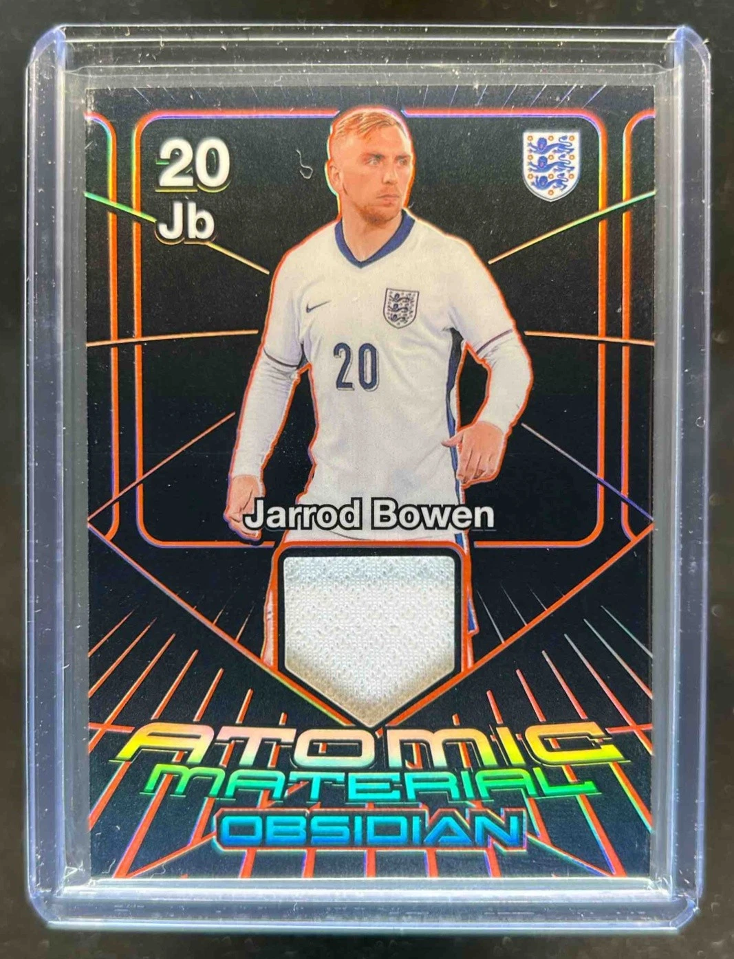 2024-25 Obsidian Jarrod Bowen Atomic Jersey Electric Etch Orange #17/99