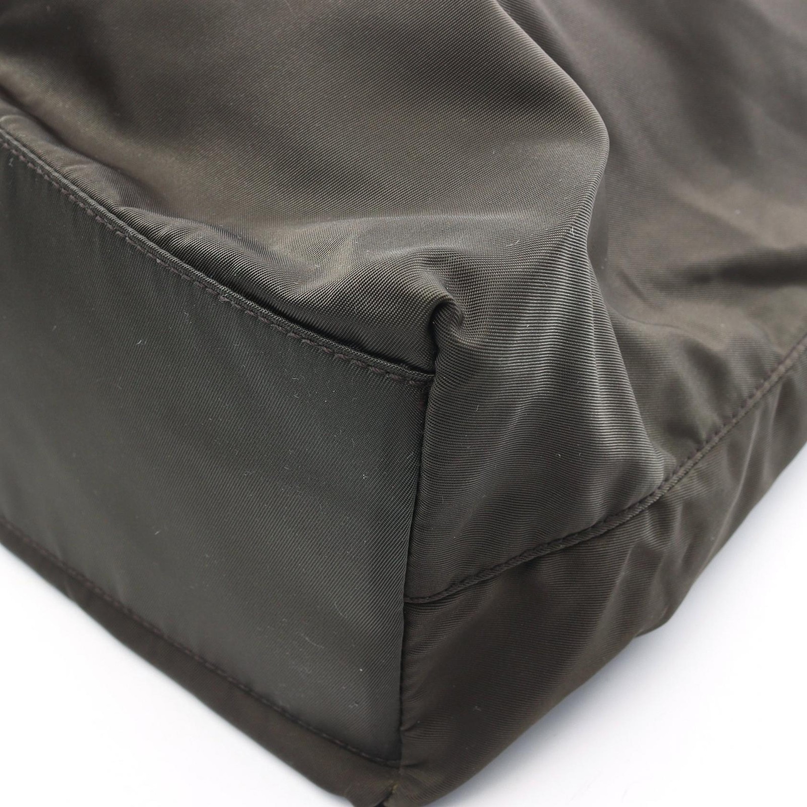 PRADA TESSUTO CITY Tote Sholder Bag B4681 Nylon Brown Triangle logo Used Women thumbnail 5