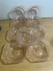 EUC (9) FEDERAL MADRID PINK DEPRESSION GLASS BOWLS 6.75" SCALLOPED EDGE INDIANA