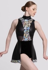 Dance Pre-Owned Costume Large Child Black Weissman 14415 Jazz Contemporary Acro